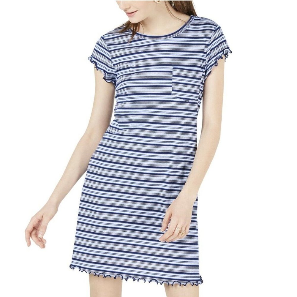 Ultra Flirt XS Blue Striped Mini Dress NWT AQ78